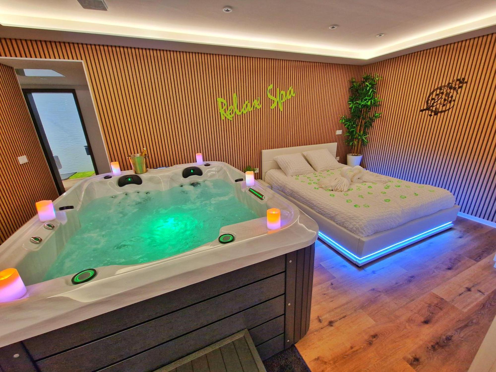Relax Spa-4 Pers-Jacuzzi-Parking-Jardin-Clim-Colmar Muntzenheim Eksteriør bilde