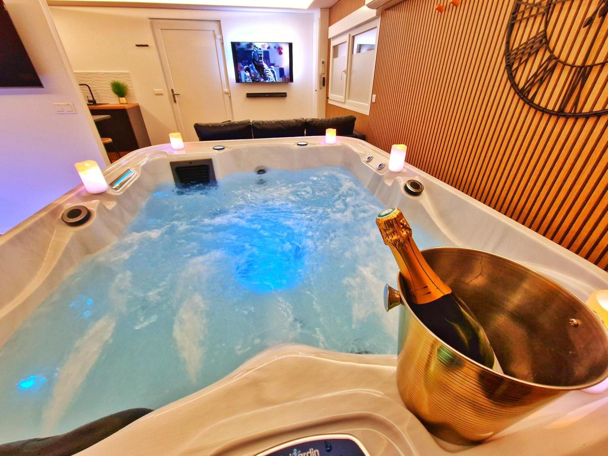 Relax Spa-4 Pers-Jacuzzi-Parking-Jardin-Clim-Colmar Muntzenheim Eksteriør bilde